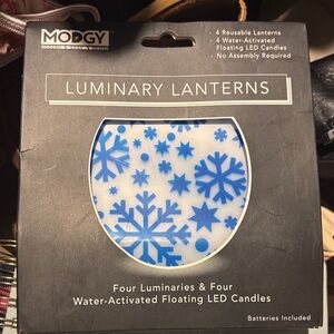 Blue Snowflake Luminary Lanterns